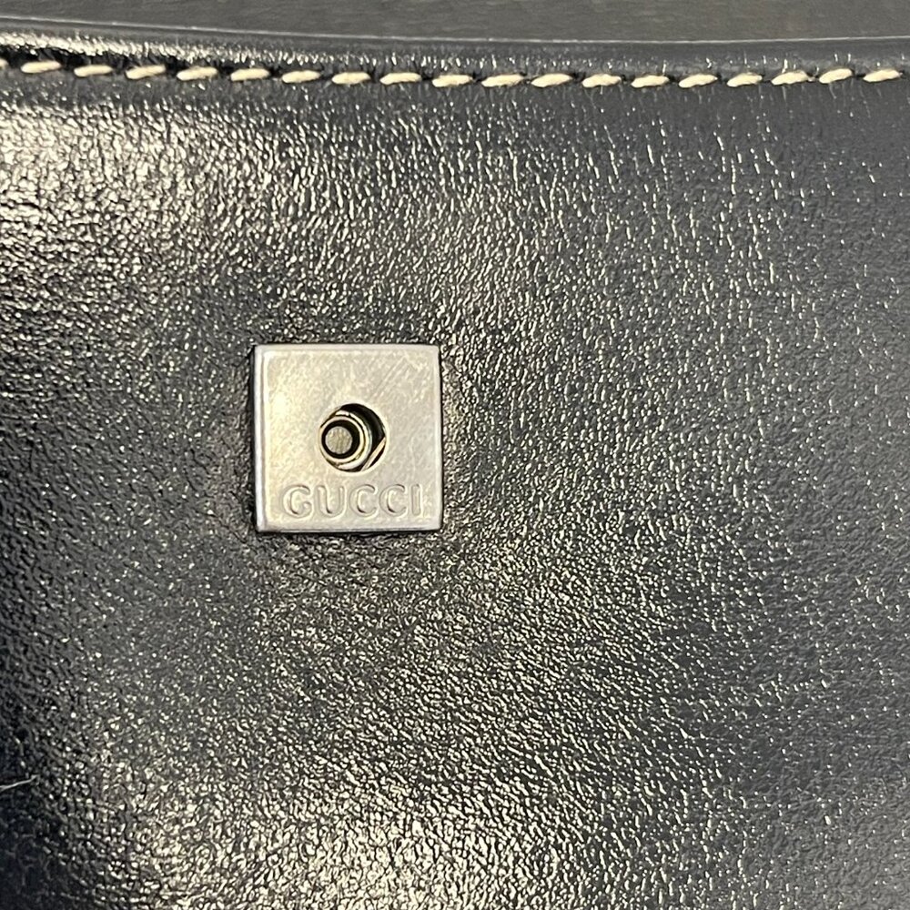 Gucci Leather Bifold Long Wallet w/ Coin Compartment  in Black - Preowned - Picture 13 of 13